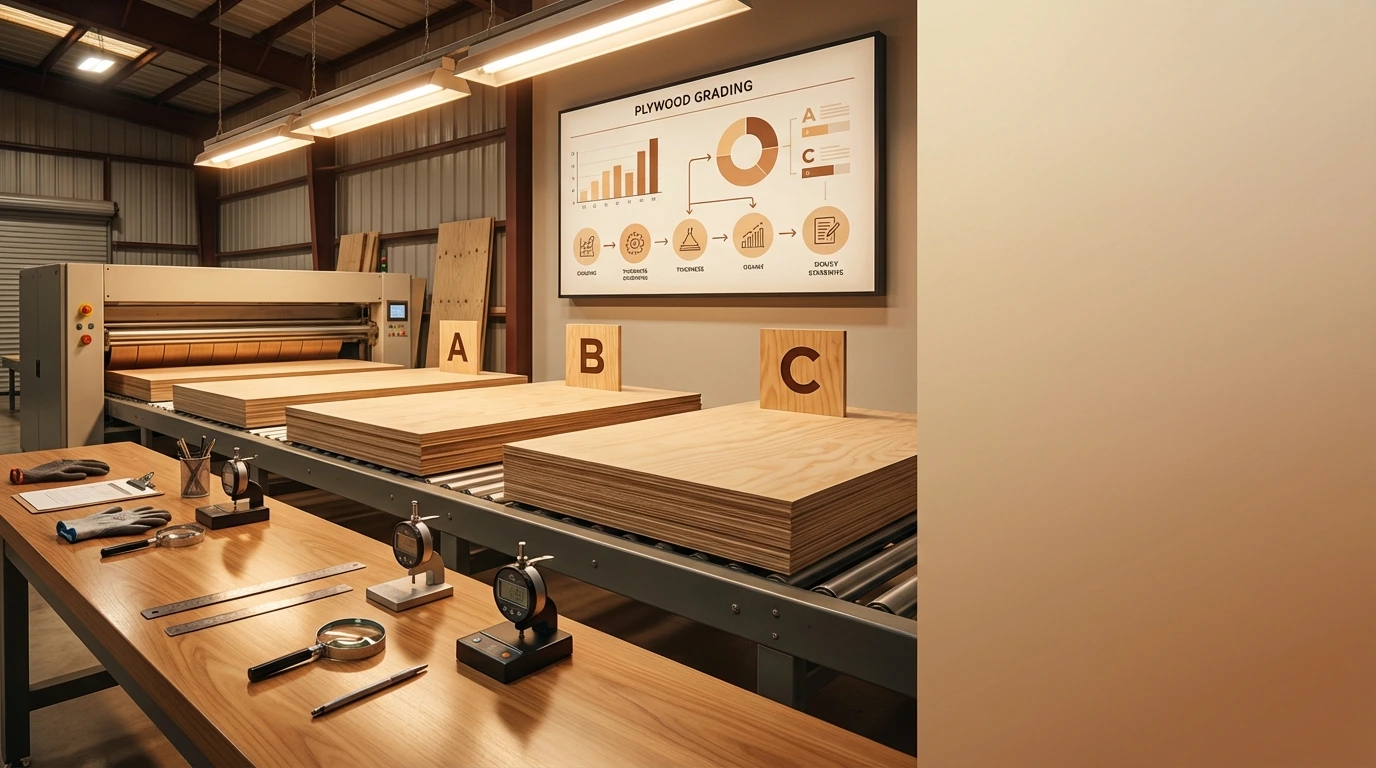 Plywood sanding line at Vietnam factory — HCPLY premium furniture grade production