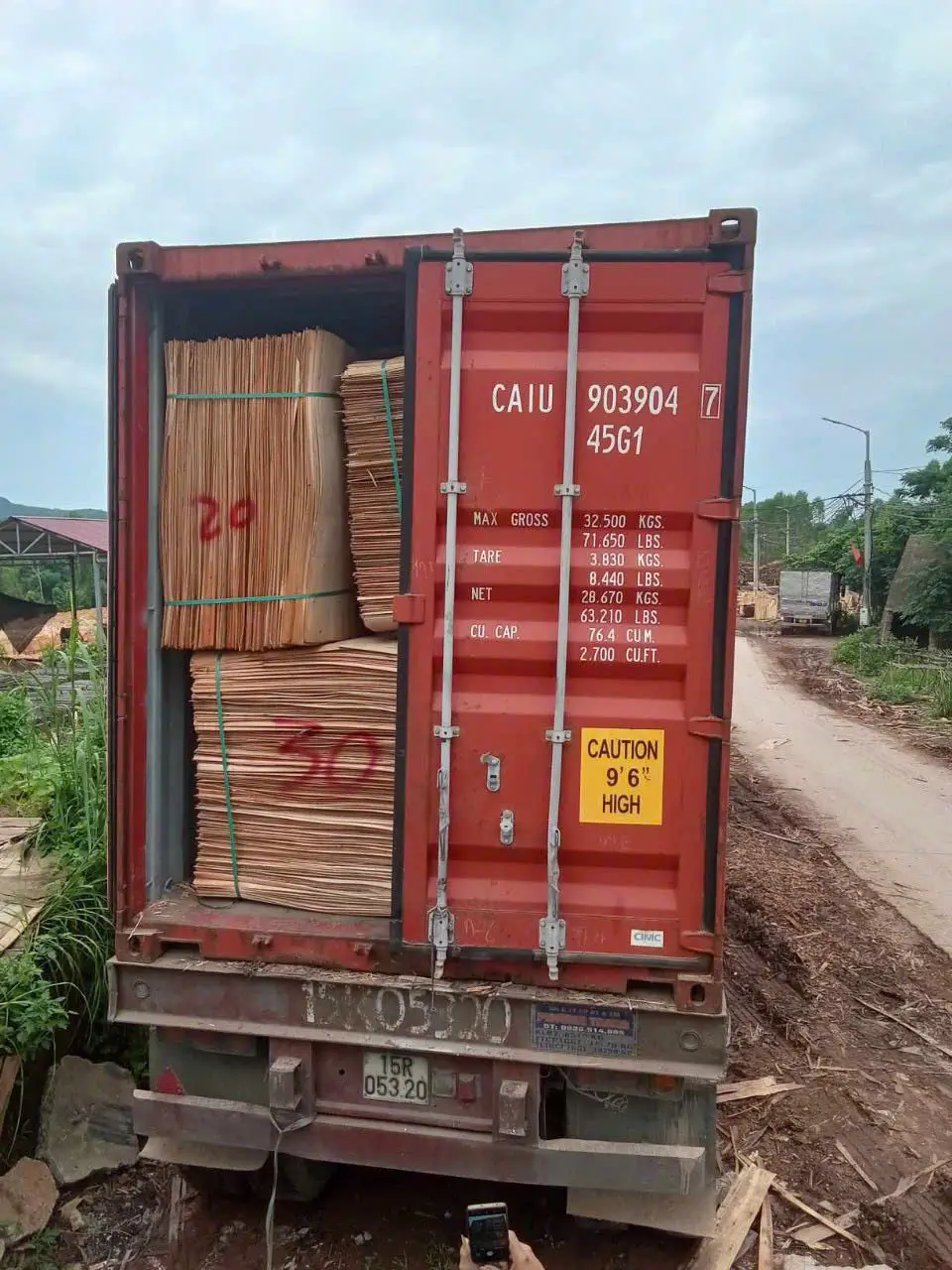Vietnam plywood container loading layout verification packing audit factory QC inspection