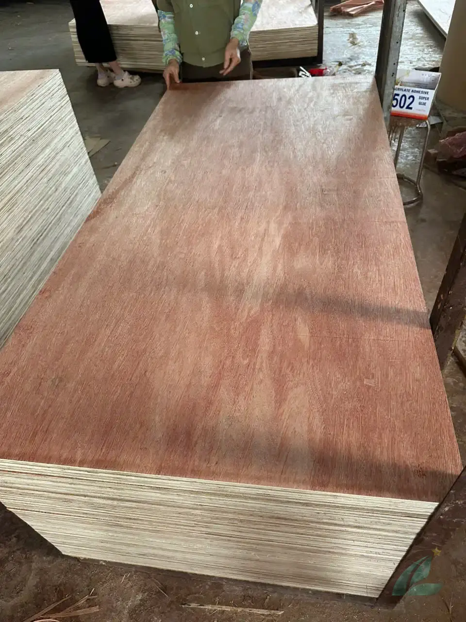 unsanded packing plywood stacked at HCPLY Vietnam factory ready for export to construction and packaging buyers