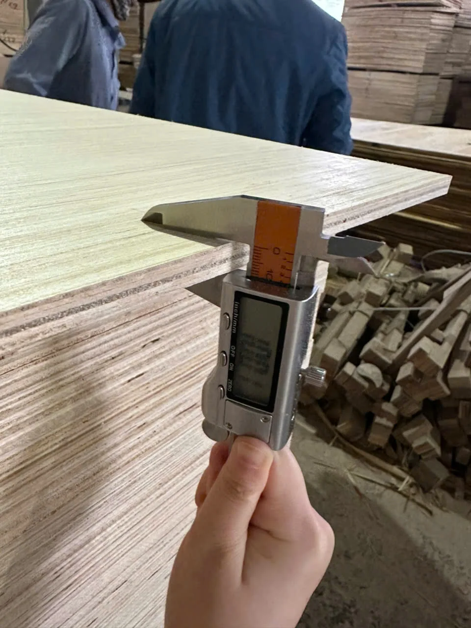 plywood thickness quality control measurement caliper hcply vietnam factory