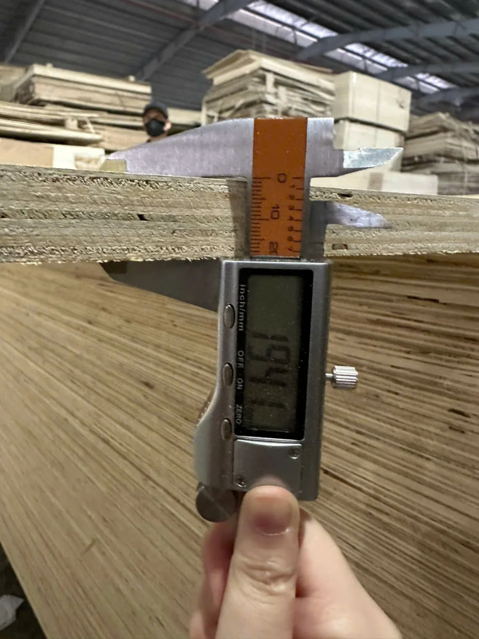 plywood thickness caliper measurement quality control vietnam hcply