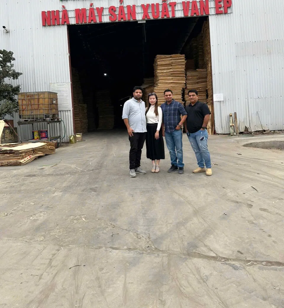 Indian core veneer trader visiting HCPLY production
