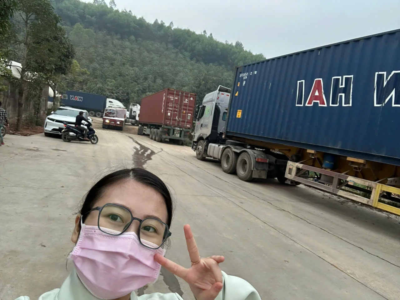 Plywood container loading forklift operation HCPLY