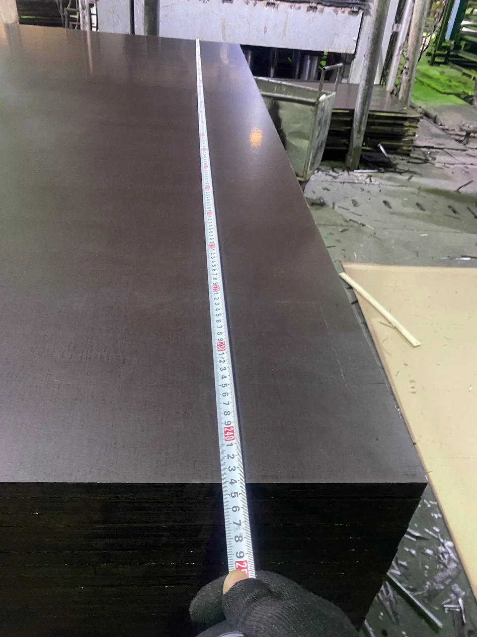 Quality control 15mm plywood thickness verification HCPLY